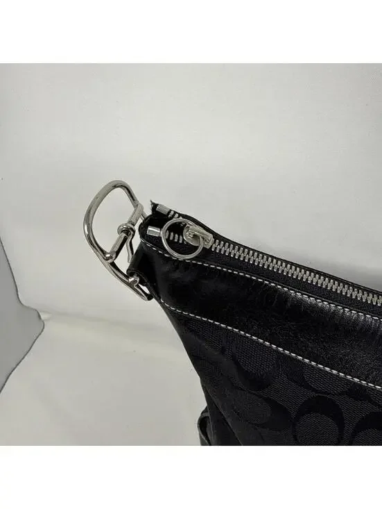 Coach Chelsea Signature Black Canvas & Leather Bag( No Strap) - Picture 3 of 11
